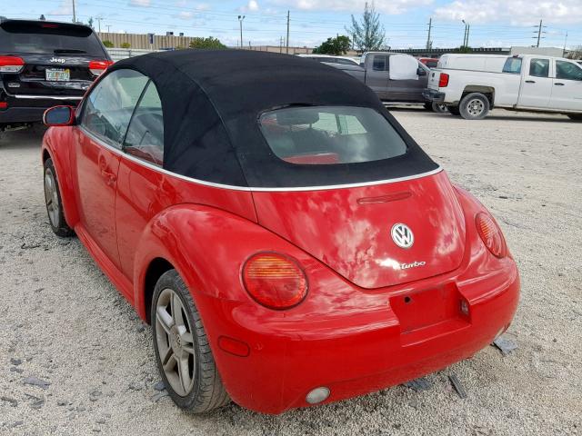 3VWCD31Y84M341217 - 2004 VOLKSWAGEN NEW BEETLE Qırmızı foto 3