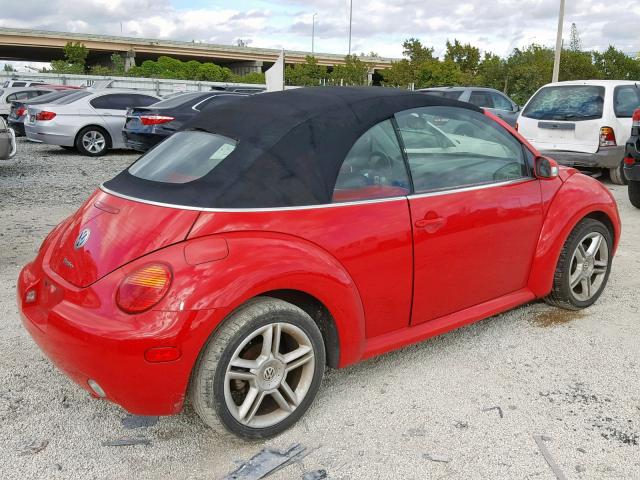 3VWCD31Y84M341217 - 2004 VOLKSWAGEN NEW BEETLE Qırmızı foto 4