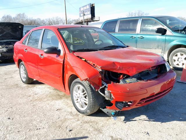 1FAFP34NX7W249867 - 2007 FORD FOCUS ZX4 RED photo 1