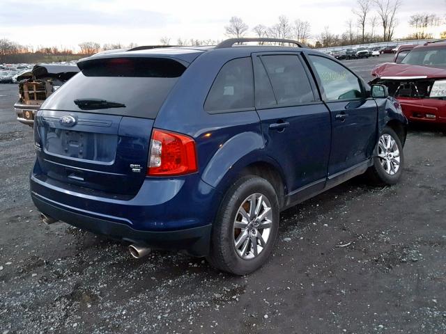 2FMDK4JC7CBA76079 - 2012 FORD EDGE SEL BLUE photo 4