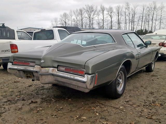 4Y87U2H925424 - 1972 BUICK RIVIERA GREEN photo 4