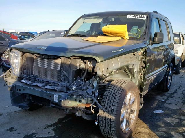 1J8GP58K28W287484 - 2008 JEEP LIBERTY LI GREEN photo 2