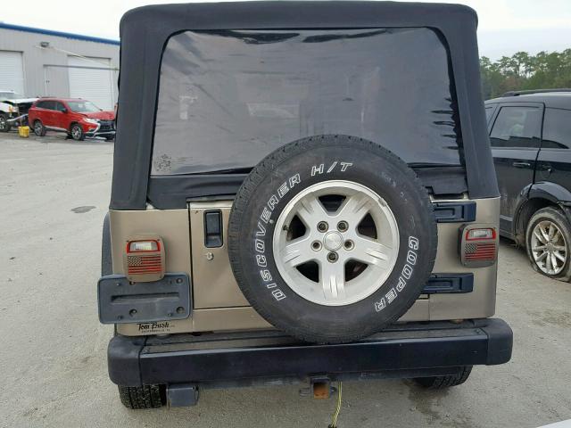 1J4FA44S55P352509 - 2005 JEEP WRANGLER / TAN photo 6