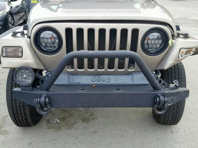 1J4FA44S55P352509 - 2005 JEEP WRANGLER / TAN photo 9