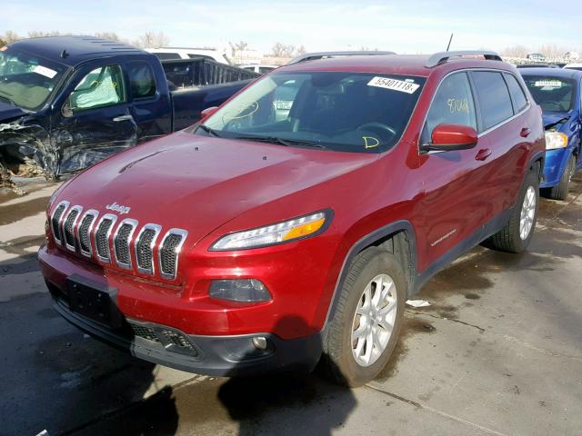 1C4PJMCB5EW273214 - 2014 JEEP CHEROKEE L RED photo 2