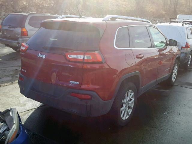 1C4PJMCB5EW273214 - 2014 JEEP CHEROKEE L RED photo 4