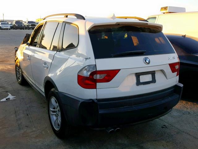 WBXPA73454WB24132 - 2004 BMW X3 2.5I WHITE photo 3