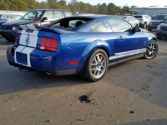 1ZVHT88SX75233523 - 2007 FORD MUSTANG SH BLUE photo 4