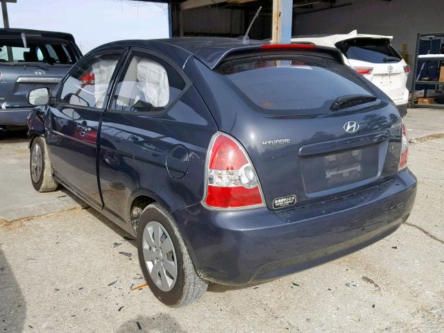 KMHCM3ACXAU169959 - 2010 HYUNDAI ACCENT BLU GRAY photo 3