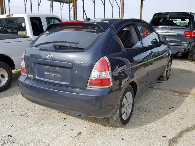 KMHCM3ACXAU169959 - 2010 HYUNDAI ACCENT BLU GRAY photo 4