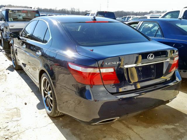 JTHBL46F375047604 - 2007 LEXUS LS 460 BLUE photo 3