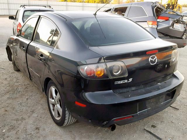 JM1BK323151239439 - 2005 MAZDA 3 S BLACK photo 3