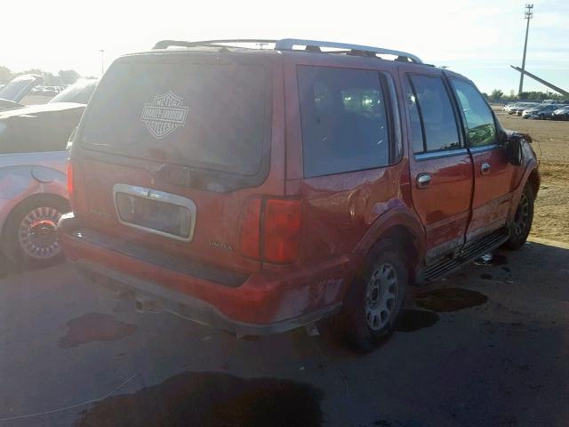 5LMRU27L1WLJ46611 - 1998 LINCOLN NAVIGATOR Қызыл фото 4