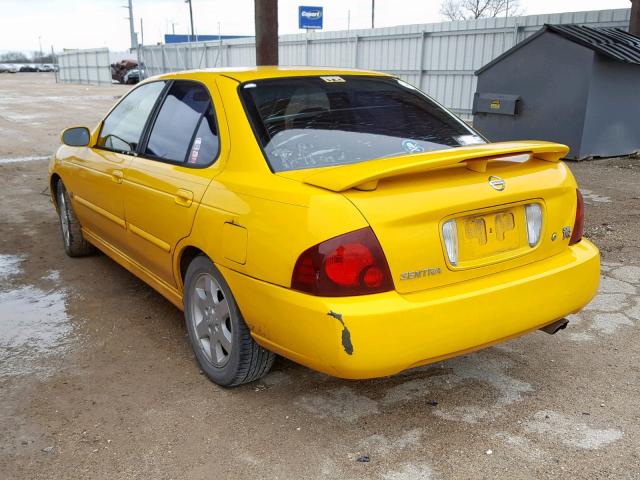 3N1AB51D26L464712 - 2006 NISSAN SENTRA SE- YELLOW photo 3