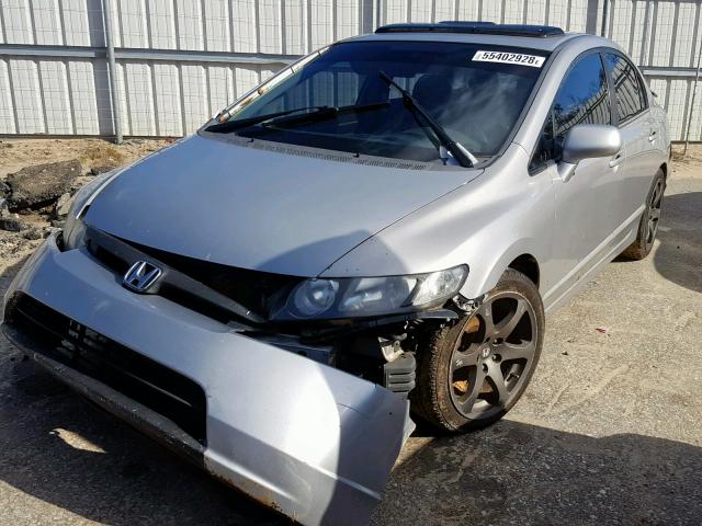 1HGFA16978L025654 - 2008 HONDA CIVIC EXL GRAY photo 2