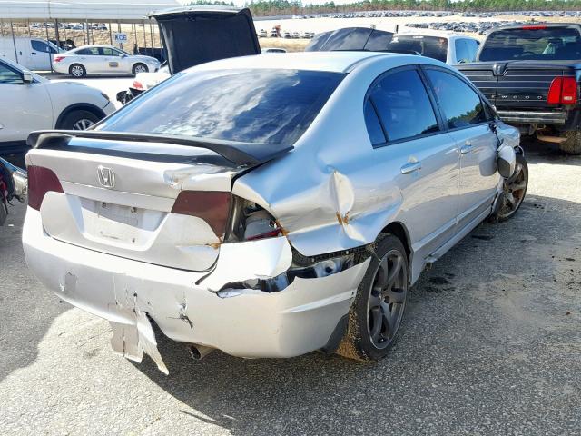 1HGFA16978L025654 - 2008 HONDA CIVIC EXL GRAY photo 4