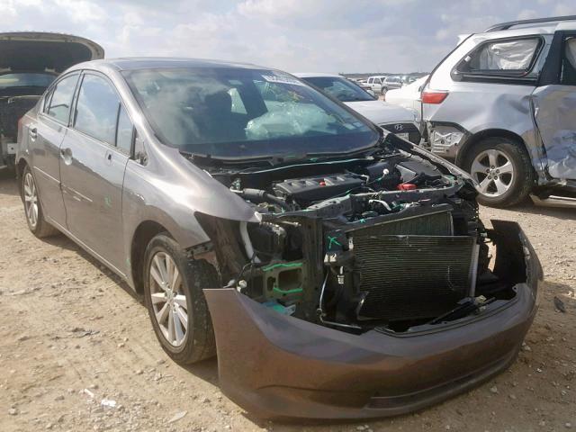 2HGFB2F95CH550284 - 2012 HONDA CIVIC EXL GRAY photo 1