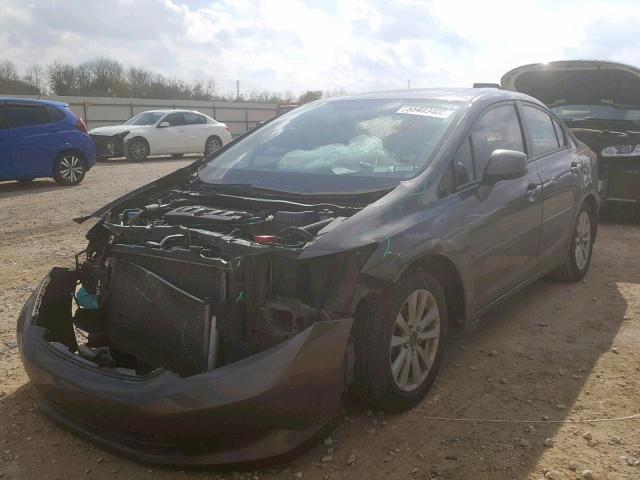 2HGFB2F95CH550284 - 2012 HONDA CIVIC EXL GRAY photo 2