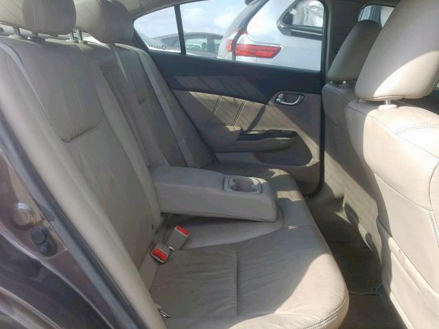 2HGFB2F95CH550284 - 2012 HONDA CIVIC EXL GRAY photo 6