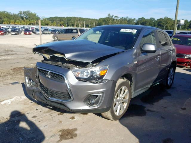 4A4AP3AU4EE018829 - 2014 MITSUBISHI OUTLANDER GRAY photo 2