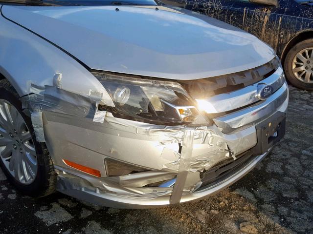 3FADP0L3XAR394892 - 2010 FORD FUSION HYB SILVER photo 9