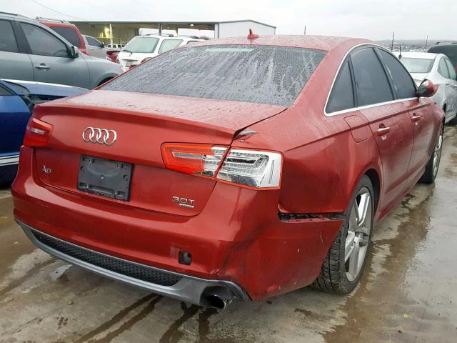 WAUHGAFC4EN040143 - 2014 AUDI A6 PRESTIG BURGUNDY photo 4