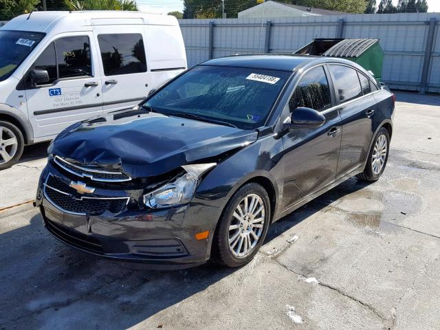 1G1PJ5SC8C7157425 - 2012 CHEVROLET CRUZE ECO BLACK photo 2