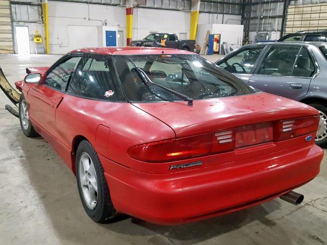 1ZVCT22B5P5224938 - 1993 FORD PROBE GT RED photo 3