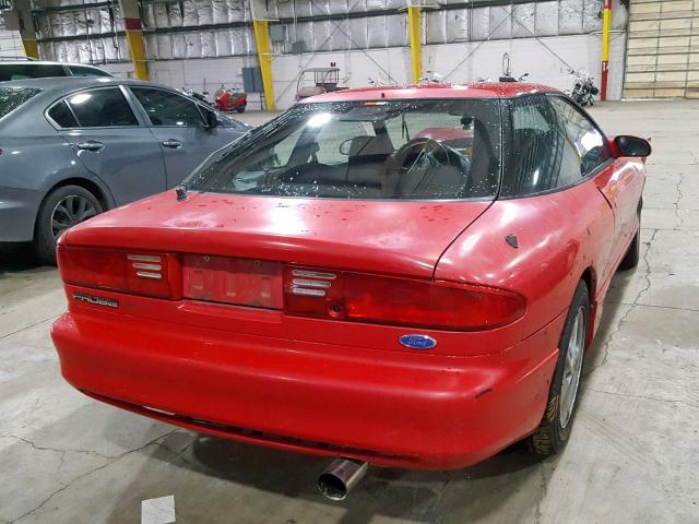 1ZVCT22B5P5224938 - 1993 FORD PROBE GT RED photo 4