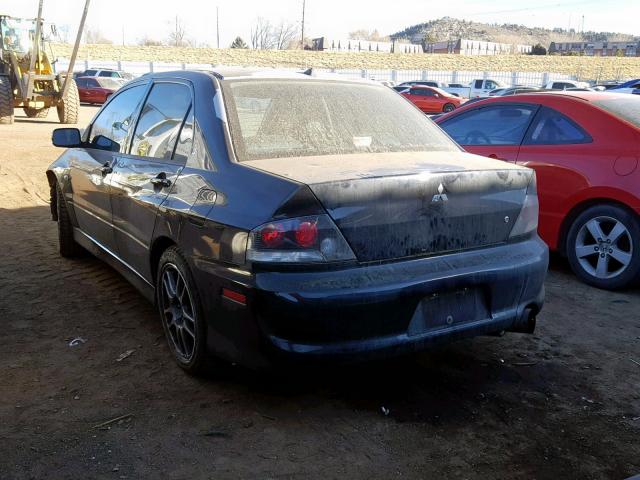 JA3AH86C86U053851 - 2006 MITSUBISHI LANCER EVO BLACK photo 3