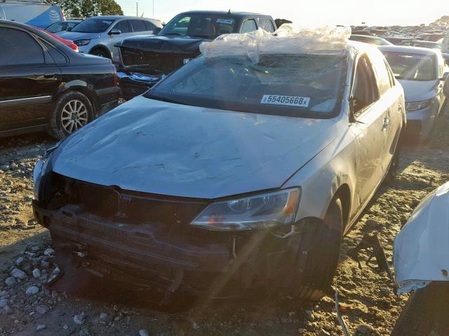 3VW2K7AJ8EM255130 - 2014 VOLKSWAGEN JETTA BASE Արծաթագույն լուսանկար 2