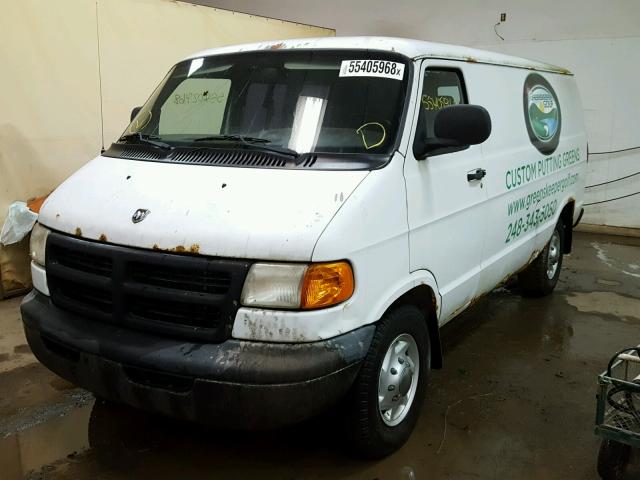 2B7JB21Z62K126954 - 2002 DODGE RAM VAN B2 WHITE photo 2