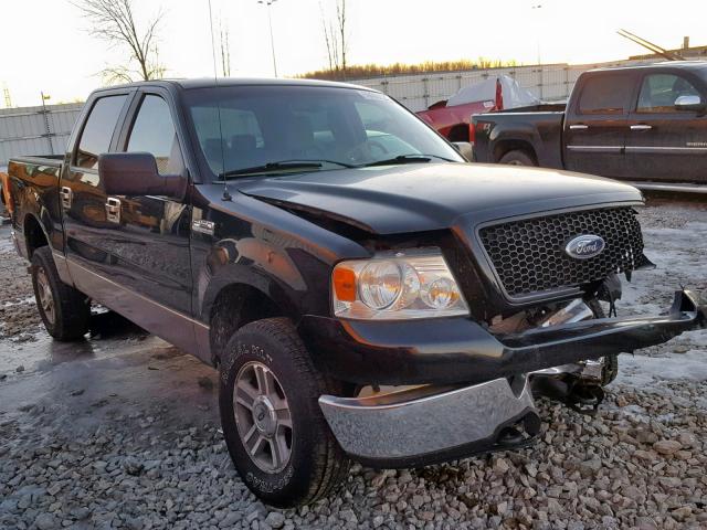 1FTPW14595FB00448 - 2005 FORD F150 4WD BLACK photo 1