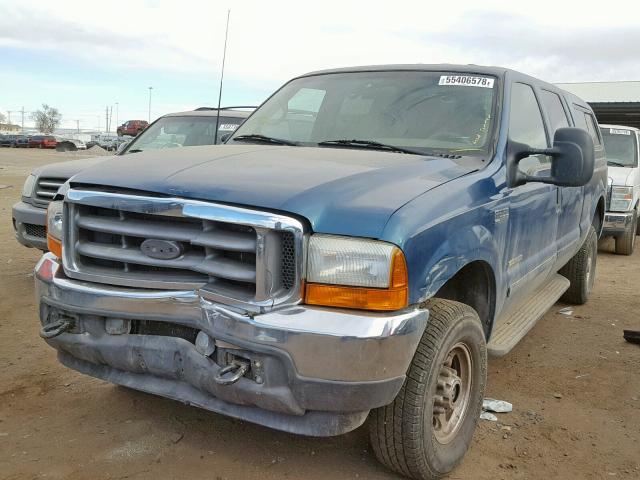 1FTSW31F81EC37562 - 2001 FORD F350 SRW S GREEN photo 2