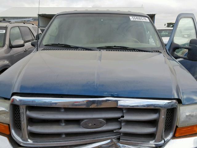 1FTSW31F81EC37562 - 2001 FORD F350 SRW S GREEN photo 7