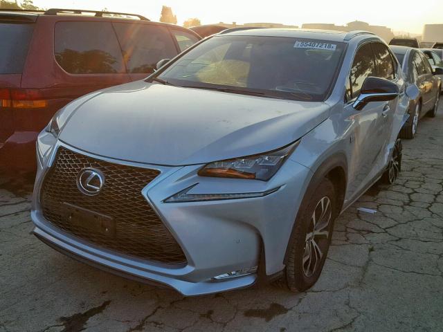 JTJBARBZXF2034916 - 2015 LEXUS NX 200T SILVER photo 2