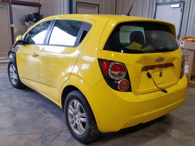 1G1JA6SH4C4159214 - 2012 CHEVROLET SONIC LS 黄色 照片 3