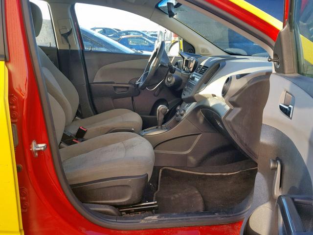 1G1JA6SH4C4159214 - 2012 CHEVROLET SONIC LS 黄色 照片 5