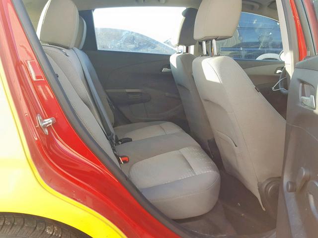 1G1JA6SH4C4159214 - 2012 CHEVROLET SONIC LS 黄色 照片 6