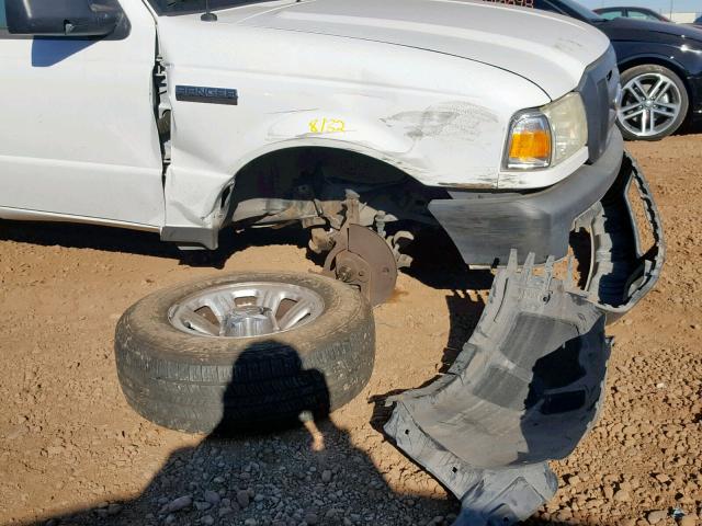 1FTYR10D07PA73260 - 2007 FORD RANGER WHITE photo 9