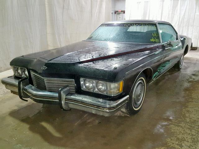 4Y87U3H422069 - 1973 BUICK RIVIERA GS BLACK photo 2