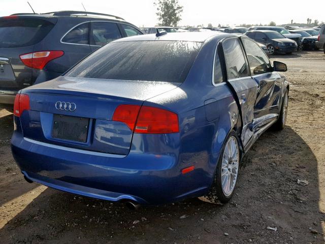 WAUEF78E76A190375 - 2006 AUDI A4 S-LINE BLUE photo 4