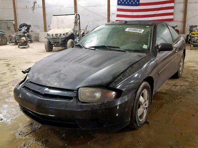 1G1JF12F747277079 - 2004 CHEVROLET CAVALIER L BLACK photo 2