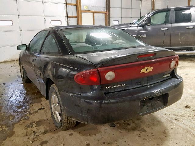 1G1JF12F747277079 - 2004 CHEVROLET CAVALIER L BLACK photo 3