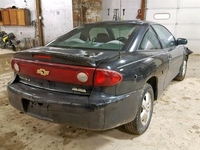 1G1JF12F747277079 - 2004 CHEVROLET CAVALIER L BLACK photo 4