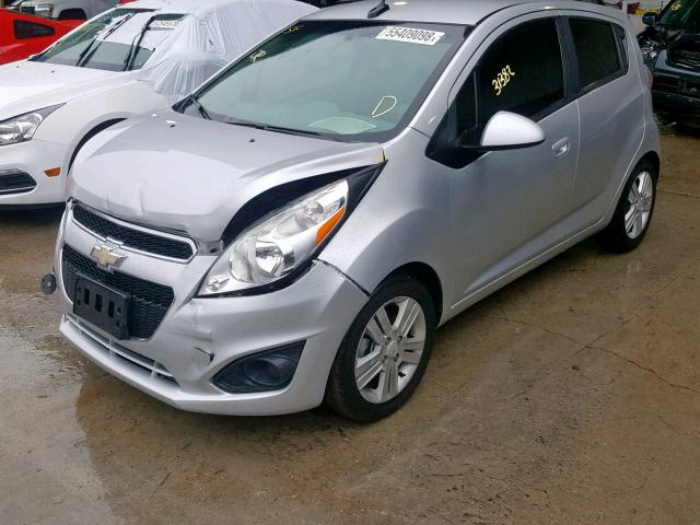 KL8CD6S94EC535282 - 2014 CHEVROLET SPARK 1LT SILVER photo 2