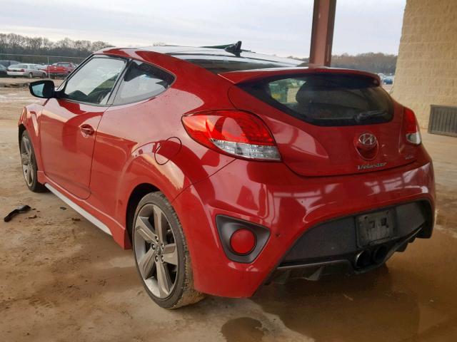 KMHTC6AE0DU106637 - 2013 HYUNDAI VELOSTER T RED photo 3