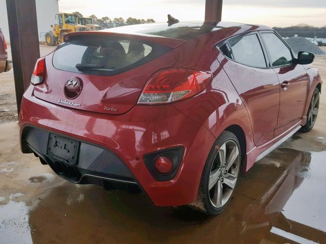 KMHTC6AE0DU106637 - 2013 HYUNDAI VELOSTER T RED photo 4