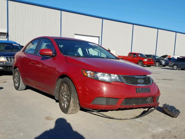 KNAFU4A29D5724801 - 2013 KIA FORTE EX RED photo 1