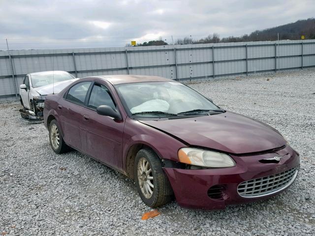 1C3EL46XX2N224489 - 2002 CHRYSLER SEBRING LX MAROON photo 1